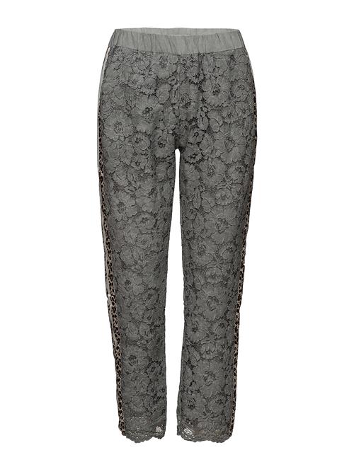 Coster Copenhagen Pants W. Lace And Leopard Stribe Coster Copenhagen Grey