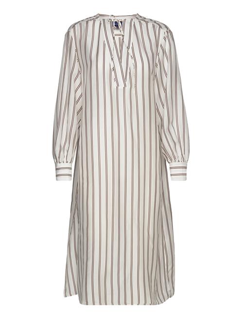 GANT Relaxed V-Neck Stripe Caftan GANT Cream