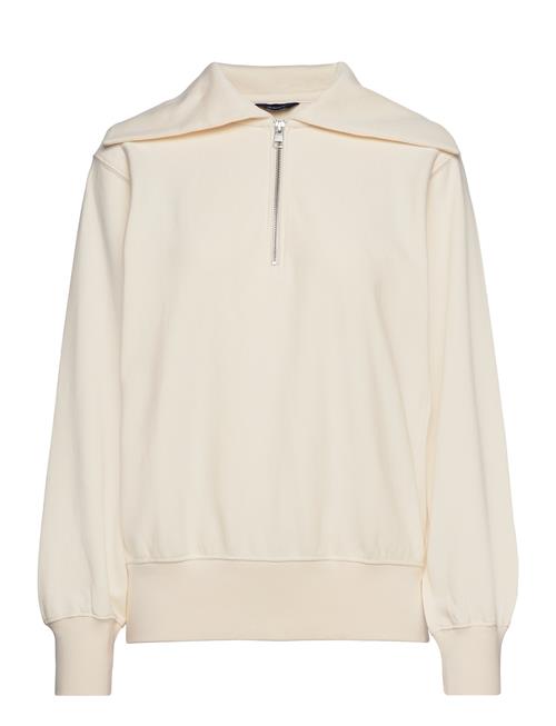 Se GANT Sportswear Collar Zip Sweat GANT Cream ved Booztlet