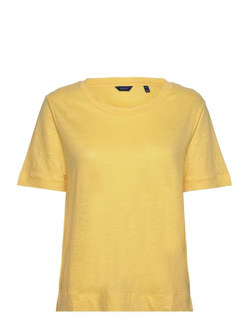 GANT D2. Linen Ss T-Shirt GANT Yellow