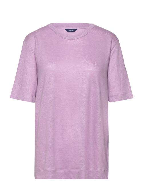 D2. Linen Ss T-Shirt GANT Purple