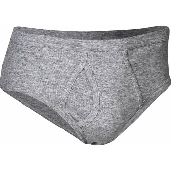 JBS Basic Fly Brief Grå bomuld Large Herre