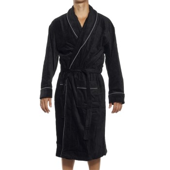 JBS Bath Robe Sort bomuld Small Herre