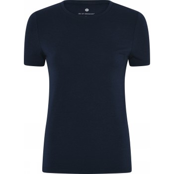 Se JBS of Denmark Bamboo Blend Slim Tee Marineblå Small Dame ved Timarco