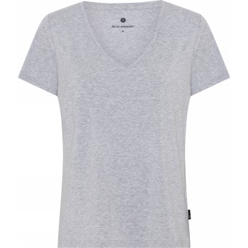 Se JBS of Denmark Bamboo Blend V-neck Women T-shirt Grå X-Small Dame ved Timarco