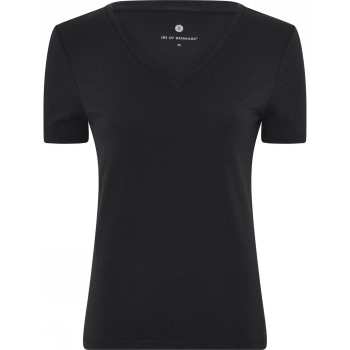 JBS of Denmark Bamboo V-neck Women Slim T-shirt Sort Small Dame