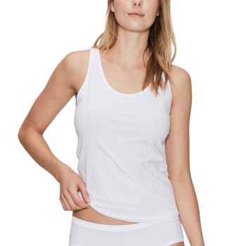 Se JBS of Denmark Organic Cotton Top Wide Straps Hvid økologisk bomuld Small Dame ved Timarco