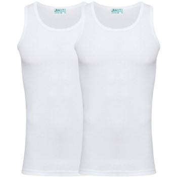 JBS 2P Organic Cotton Singlet Hvid økologisk bomuld Small Herre