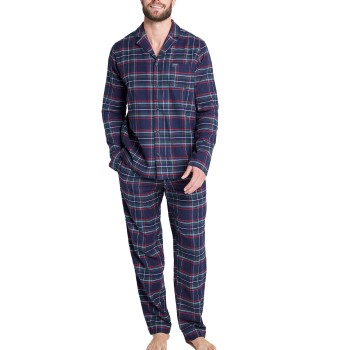 Jockey Cotton Flannel Pyjama Navy bomuld Medium Herre