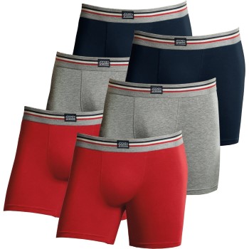 Jockey 6P Cotton Stretch Boxer Trunk Ulig Farve bomuld Small Herre