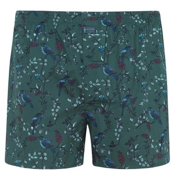 Jockey Woven Poplin Boxer Shorts Grøn bomuld Large Herre