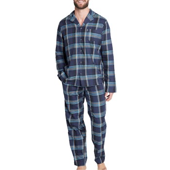 Jockey Woven Pyjama Blå/Lyseblå Small Herre