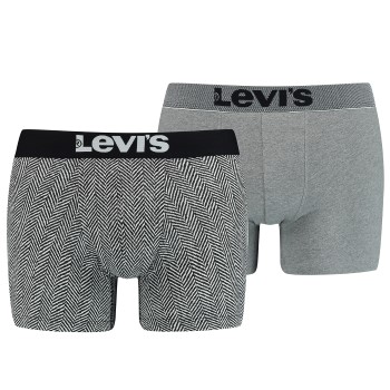 Levis 2P Base Herringbone Boxer Grå bomuld X-Large Herre