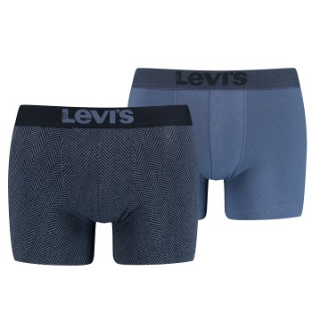 Levis 2P Base Herringbone Boxer Blå bomuld Large Herre