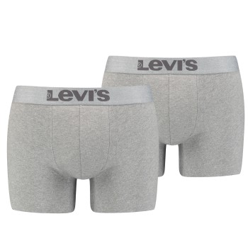 Levis 2P Organic Cotton Base Boxer Grå bomuld Small Herre