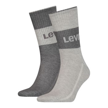 Levis Strømper 2P Organic Cotton Crew Sock Grå Str 35/38