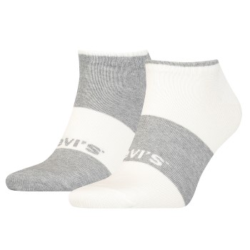 Levis Strømper 2P Unisex Sustainable Low Cut Socks Hvid/Grå Str 35/38