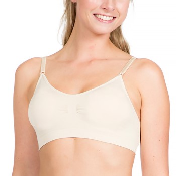 Magic Bh Comfort Bra Spagetthi Straps Beige nylon Large Dame