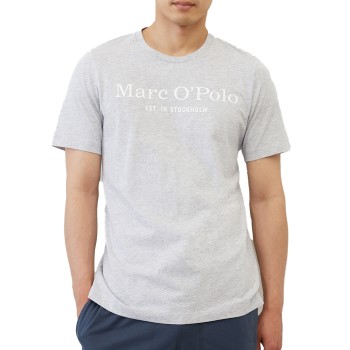 Se Marc O'Polo Marc O Polo Organic Cotton Basic SS Pyjama Grå/Blå økologisk bomuld X-Large Herre ved Timarco