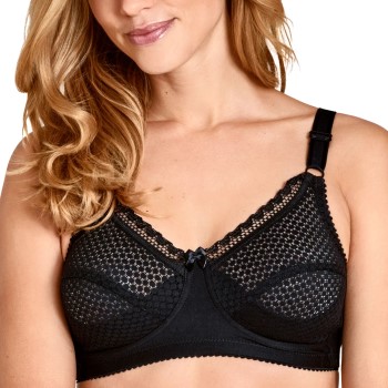 Miss Mary of Sweden Miss Mary Cotton Dots Soft Bra Bh Sort I 90 Dame