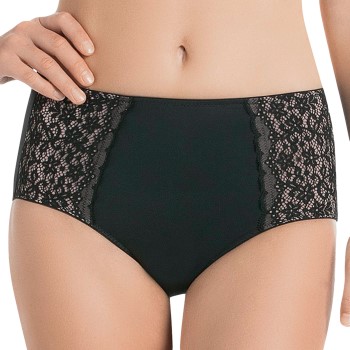 Anita Trusser Havanna Highwaist Brief Sort nylon 38 Dame