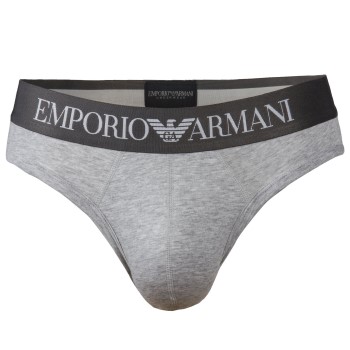 Emporio Armani Armani Cotton Stretch Brief Grå bomuld X-Large Herre