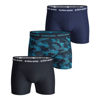 Björn Borg 6P Essential Shadeline Shorts Marine/Blå bomuld Small Herre