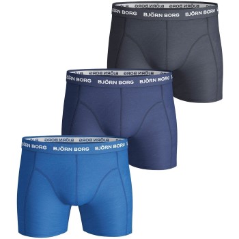 Björn Borg 3P Essential Shorts Marine/Blå bomuld Large Herre