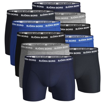 Björn Borg 10P Essential Shorts Solids Blå/Grå bomuld Large Herre