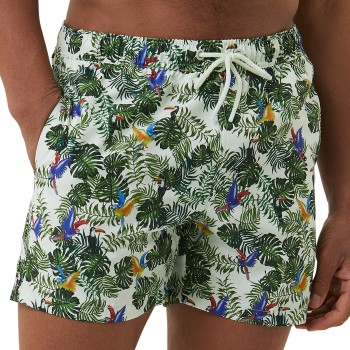 Björn Borg Badebukser Sylvester Swim Shorts Hvid/Grøn polyester Large Herre