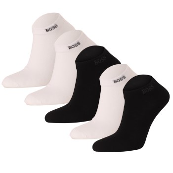 BOSS Strømper 5P Cotton Blend Ankle Socks Sort/Hvid Str 43/46 Herre