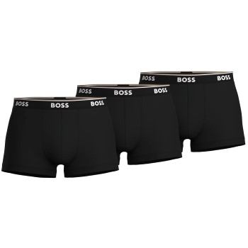 BOSS 6P Cotton Stretch Trunks Sort bomuld Medium Herre