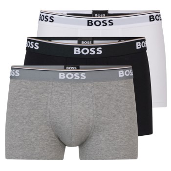 BOSS 6P Cotton Stretch Trunks Hvid/Sort bomuld Small Herre