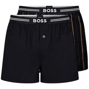 BOSS 2P EW Boxer Shorts Sort polyester Medium Herre