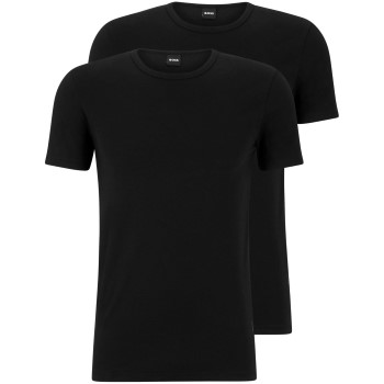 Se BOSS 2P Modern Round Neck T-shirt Sort bomuld Large Herre ved Timarco