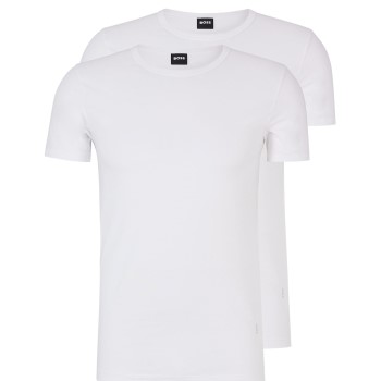 Se BOSS 2P Modern Round Neck T-shirt Hvid bomuld Small Herre ved Timarco