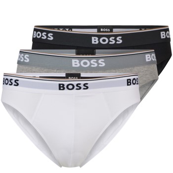 BOSS 3P Power Brief Sort/Hvid bomuld Medium Herre