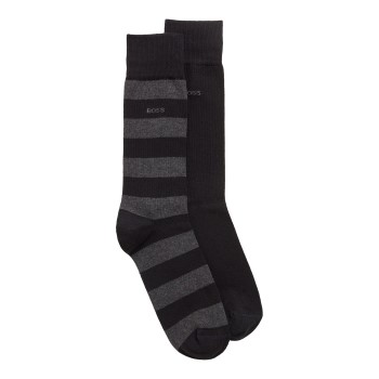 BOSS Strømper 2P RS Block CC Socks Sort Str 39/42 Herre