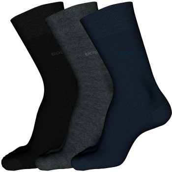 BOSS Strømper 3P RS Finest Soft Cotton Sock Flerfarvet Str 43/46 Herre