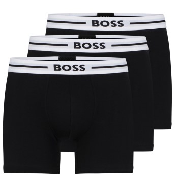 BOSS 3P Solid Cotton Bold Boxer Sort bomuld Medium Herre