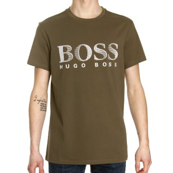 BOSS T-shirt RN Mørkgrøn  bomuld Medium Herre