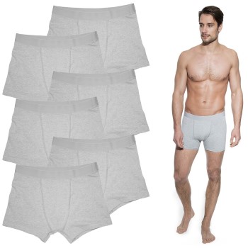 Bread & Boxers Bread and Boxers Boxer Briefs 6P Grå økologisk bomuld X-Large Herre