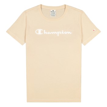 Champion American Classics Crewneck T-shirt W Beige bomuld Large Dame