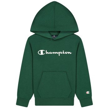 Se Champion Classics Hooded Sweatshirt For Boys Mørkgrøn  146-152 ved Timarco