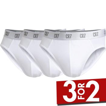 CR7 Cristiano Ronaldo 3P Basic Brief Hvid bomuld Small Herre