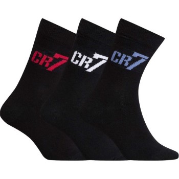 CR7 Cristiano Ronaldo Strømper 3P Boys Socks Sort Strl 35/39