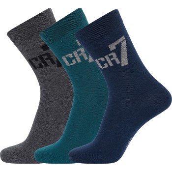 CR7 Cristiano Ronaldo Strømper 3P Boys Socks Blå/Grøn Strl 35/39