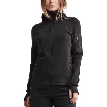 Craft Trict Polartec Hood Women Sort polyester Large Dame