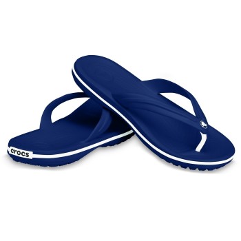 Se Crocs Crocband Flip Unisex Marineblå US M11 (EU 45-46) ved Timarco