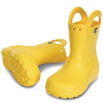 Se Crocs Handle It Rain Boots Kids Gul US C11 (EU 28-29) Barn ved Timarco